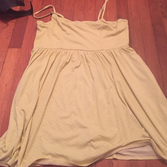 Chevron neon and tan sweetheart neckline dress