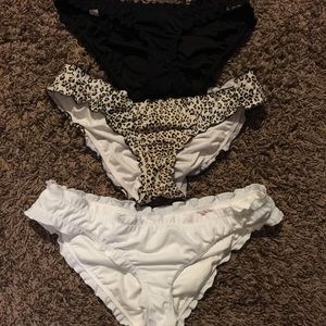 Victoria secret Ruffle Cheeky swim suit bottoms