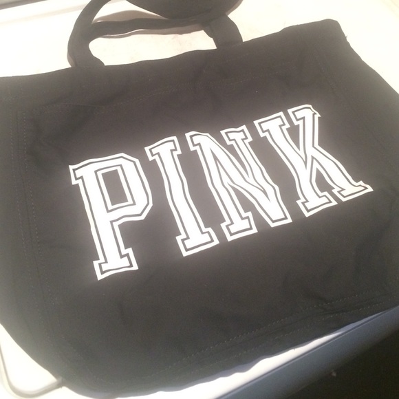 Victoria's Secret PINK black tote bag