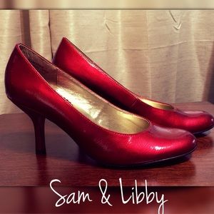 👠S️am & Libby red patent pumps 7
