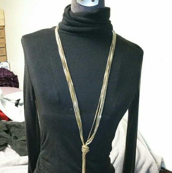 Black turtle neck ruched mini dress