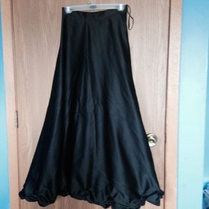 Black satin look maxi skirt. Black satin look maxi skirt.