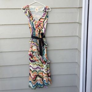 Anthropology chiffon dress