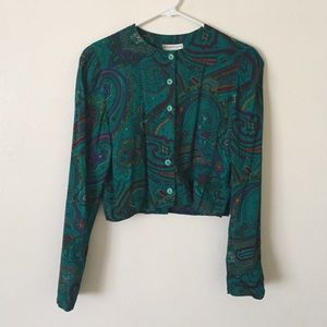Vintage Paisley Crop Top