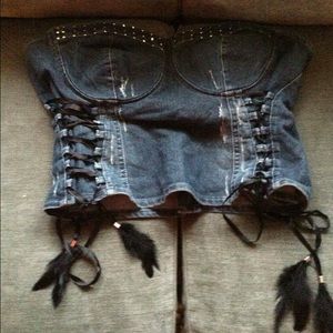 Sexy Jean tube top shirt!