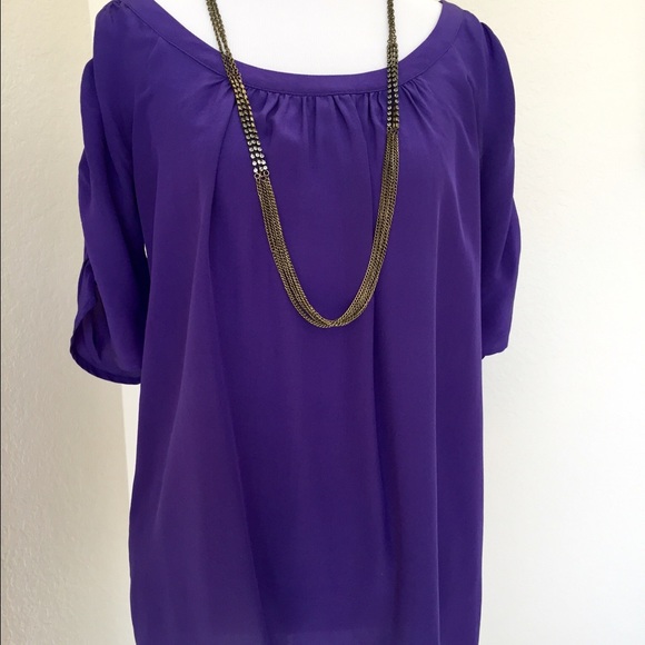 Silk Cold Shoulder Woman blouse