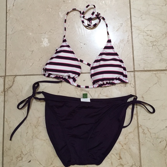 Triangle top bikini with side tie bottom
