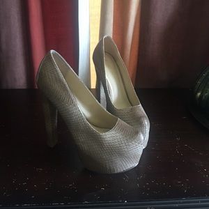 Snake print heels