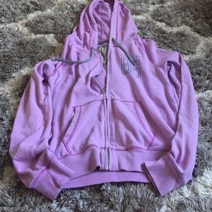 Pink zip-up hoodie