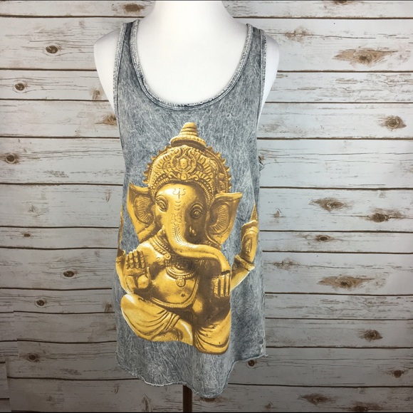 Urban Outfitters Tops - [UO] Ganesha Elephant Graphic Tank Boho Yoga Beach