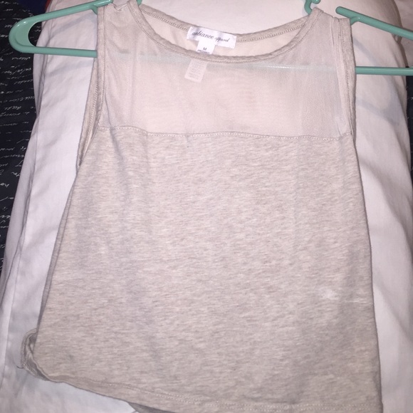 Sheer grey crop top