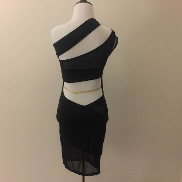 One Shoulder See- Through Dress - Picture 3 of 3