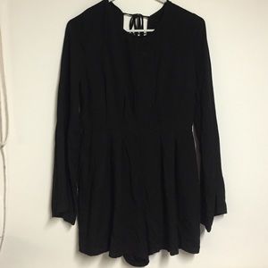 Black long sleeve romper