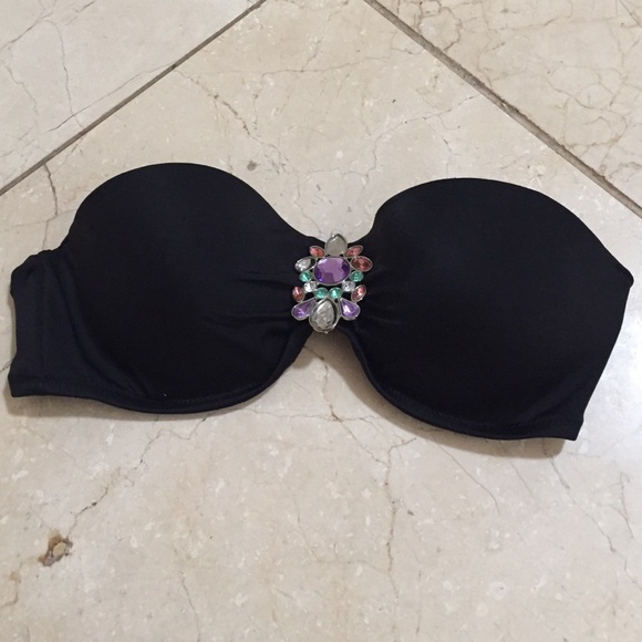 Black bandeau top
