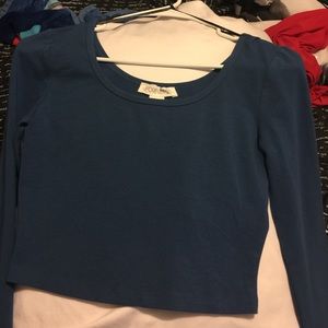 Blue crop top