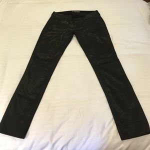Hudson coated blacked jeans