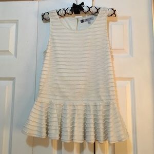 Jennifer Lopez embellished mesh peplum top