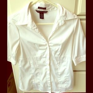 White button down blouse