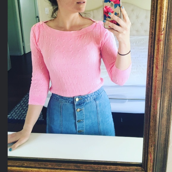 Hot Pink Linen Sweater