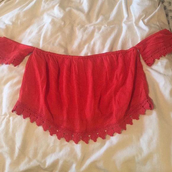 Off the shoulder crop top