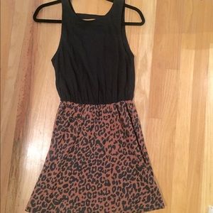Black and cheetah Topshop dress