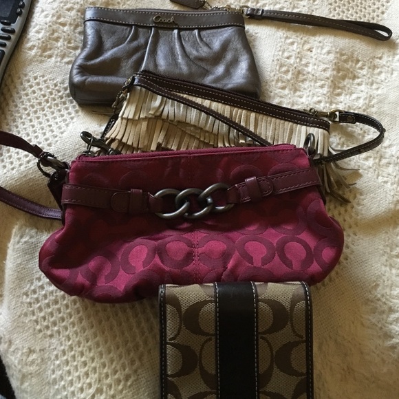 Authentic coach wristlets and  wallet