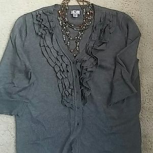 Woman's charcoal light weight sweater