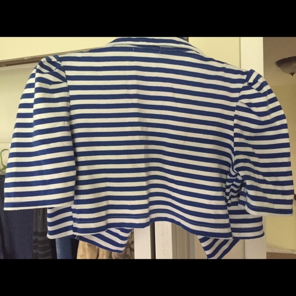 Striped Short Blazer - Picture 2 of 4