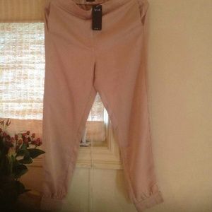 Trendy silk-like pants