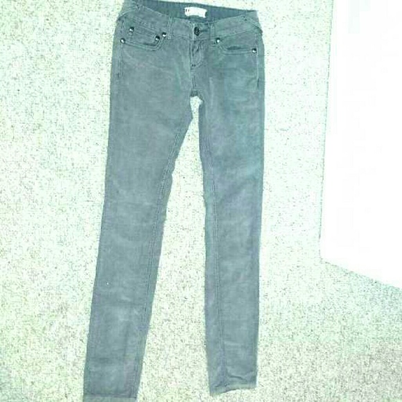 Free People Gray Skinny Corduroy 0R