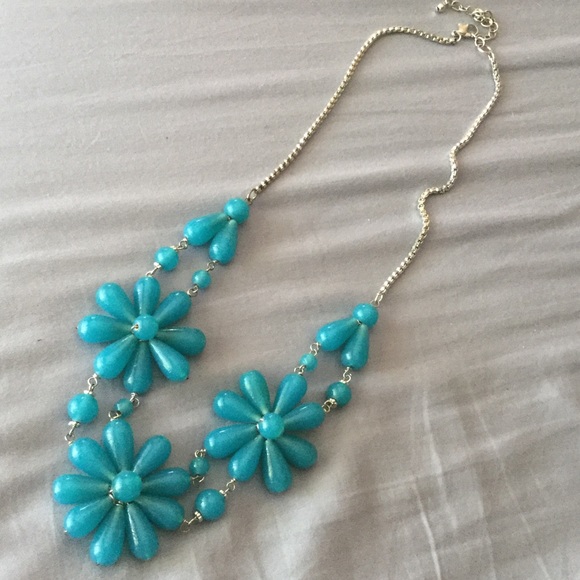 Blue statement necklace