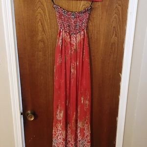 Long strapless dress