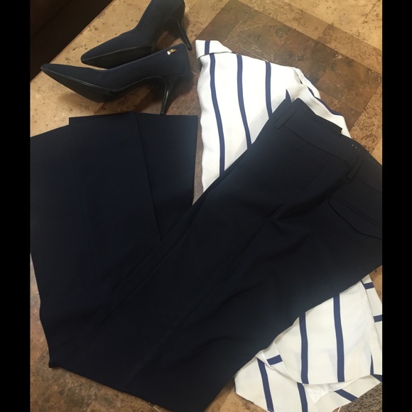⛵️⚓️NAVY BLUE MODERN BOOT DRESS PANTS⚓️⛵️