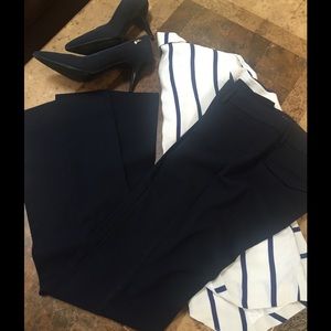 ⛵️⚓️NAVY BLUE MODERN BOOT DRESS PANTS⚓️⛵️