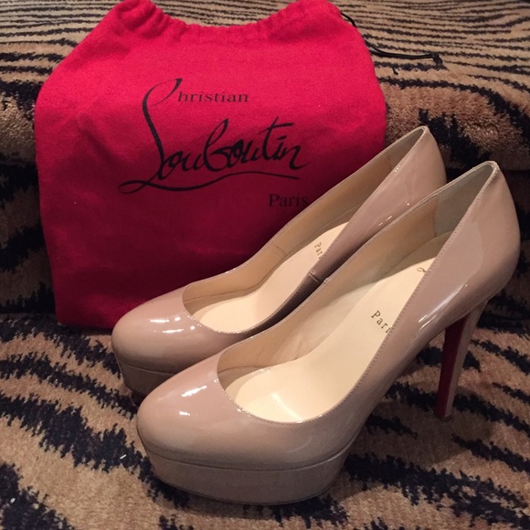 Christian Louboutin Bianca 120mm 38.5 Patent Nude