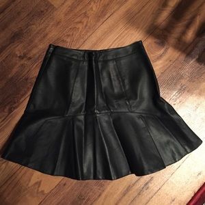 Remain black leather skirt
