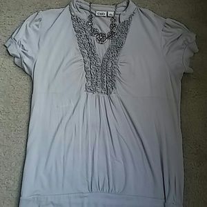 Cute ruffled light cotton shirt