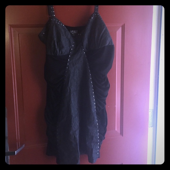 Slinky and Denim club sexy mini dress