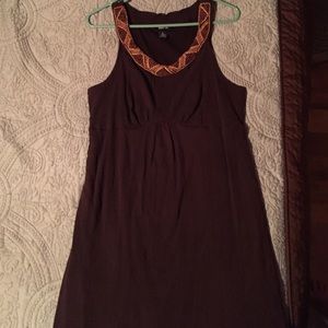 Knee length brown dress