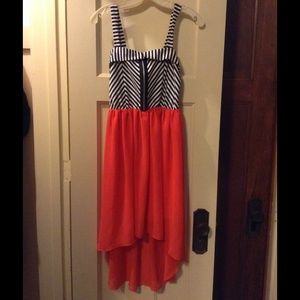 Hi-lo dress with zipper top