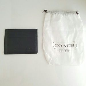 Coach Card Holder in Black