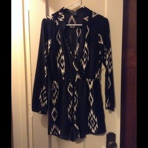 Black and white romper