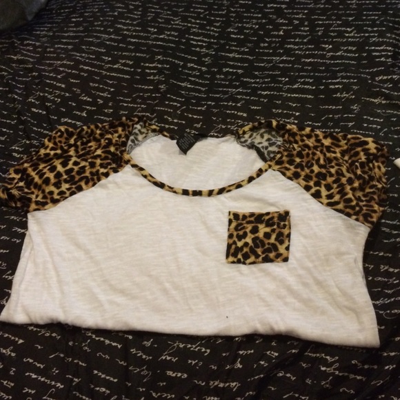 Leopard and white shirt