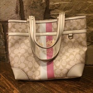Coach Tan/Pink Tote