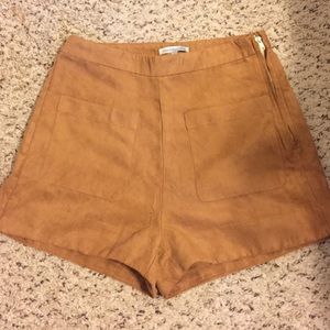 Faux Suede Tan/Caramel Shorts