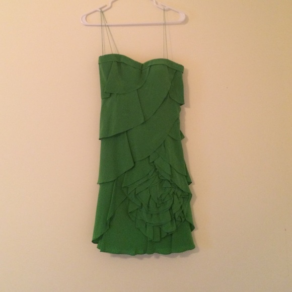 Aidan Maddox green cocktail dress
