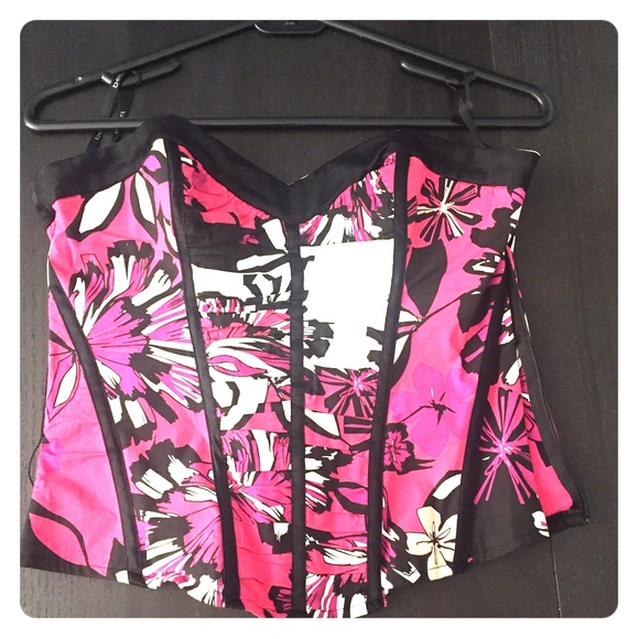 Bebe flower-design bustier