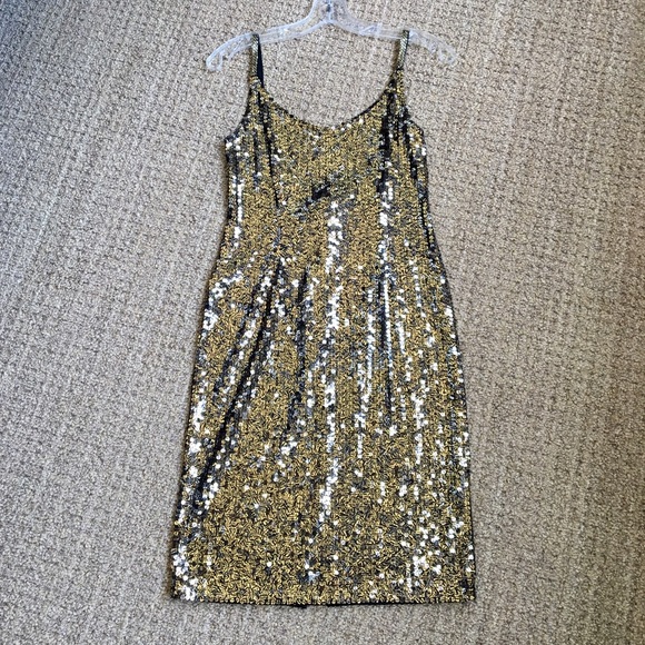 vintage gold sequin dress