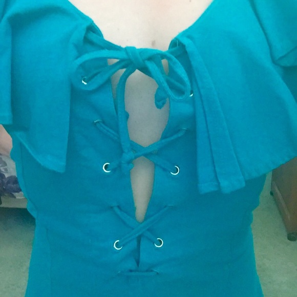 Medium lace up romper - Picture 1 of 4