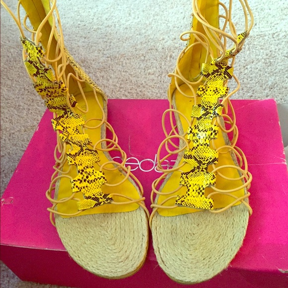 Yellow Gladiator Sandals. 💛😍